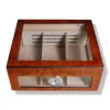 Angelo 4 Window Burl Humidor With External Hygrometer - 50 Cigar Capacity