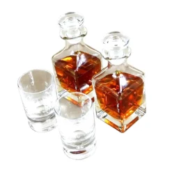 Hillwood Double Mini Decanter And Crystal Shot Glass Set & Makah Burlwood Box -Cigar World Shop 6700A484 6733 4DAC 99D5 803CF26EFA21